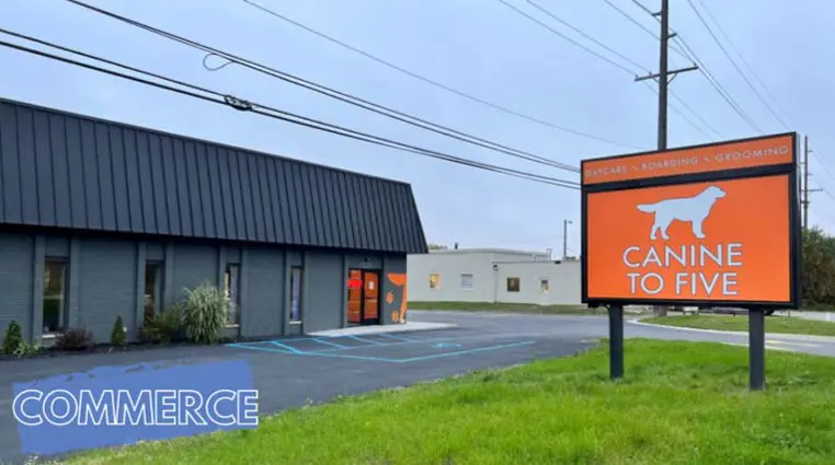The front of our Commerce Township facility.
