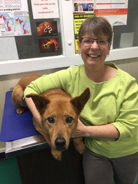 Dr. Graham with her dog, Sophie