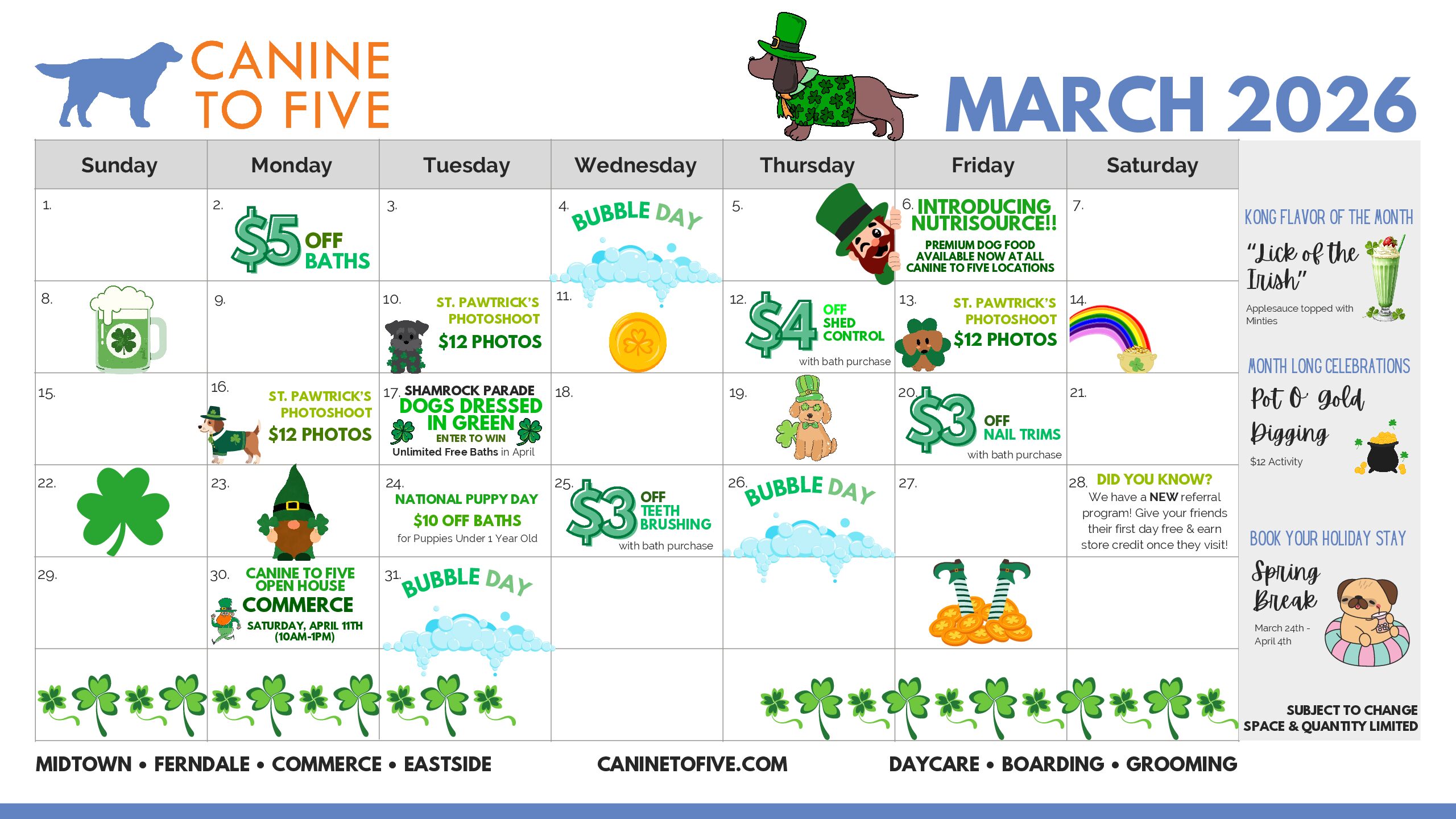 March Calendar 2026 pdf